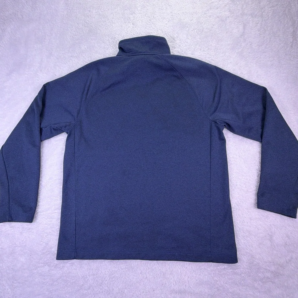 The North Face Pullover Men XL Heather-Navy-Blue 1/4 Zip Fleece Lined Sweatshirt